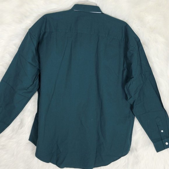 New Look Men's Long Sleeve Button Down Shirt Size S Green - Picture 7 of 9